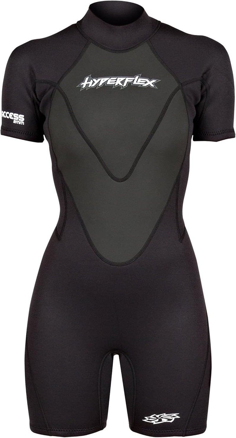 Hyper Flex Men's and Women's 2.5mm Shorty Springsuit Wetsuit – SURFING, Water Sports, Scuba Diving, Snorkeling - Comfort, Flexible, Anatomical Fit, Adjustable Collar, Back-Zip - Image 3